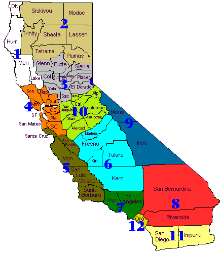 California Department Of Transportation County District Map